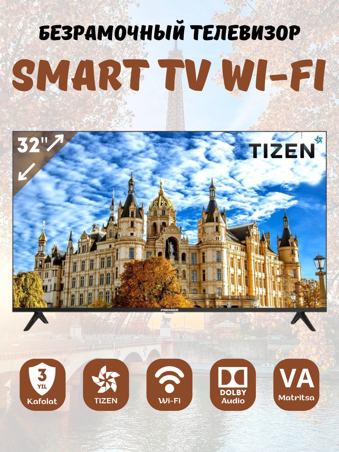 OPTIMAL GROWTH - Купить Телевизор Premier 32PRM3010FSV Smart TV , черный онлайн с доставкой в маркетплейсе alifshop.uz