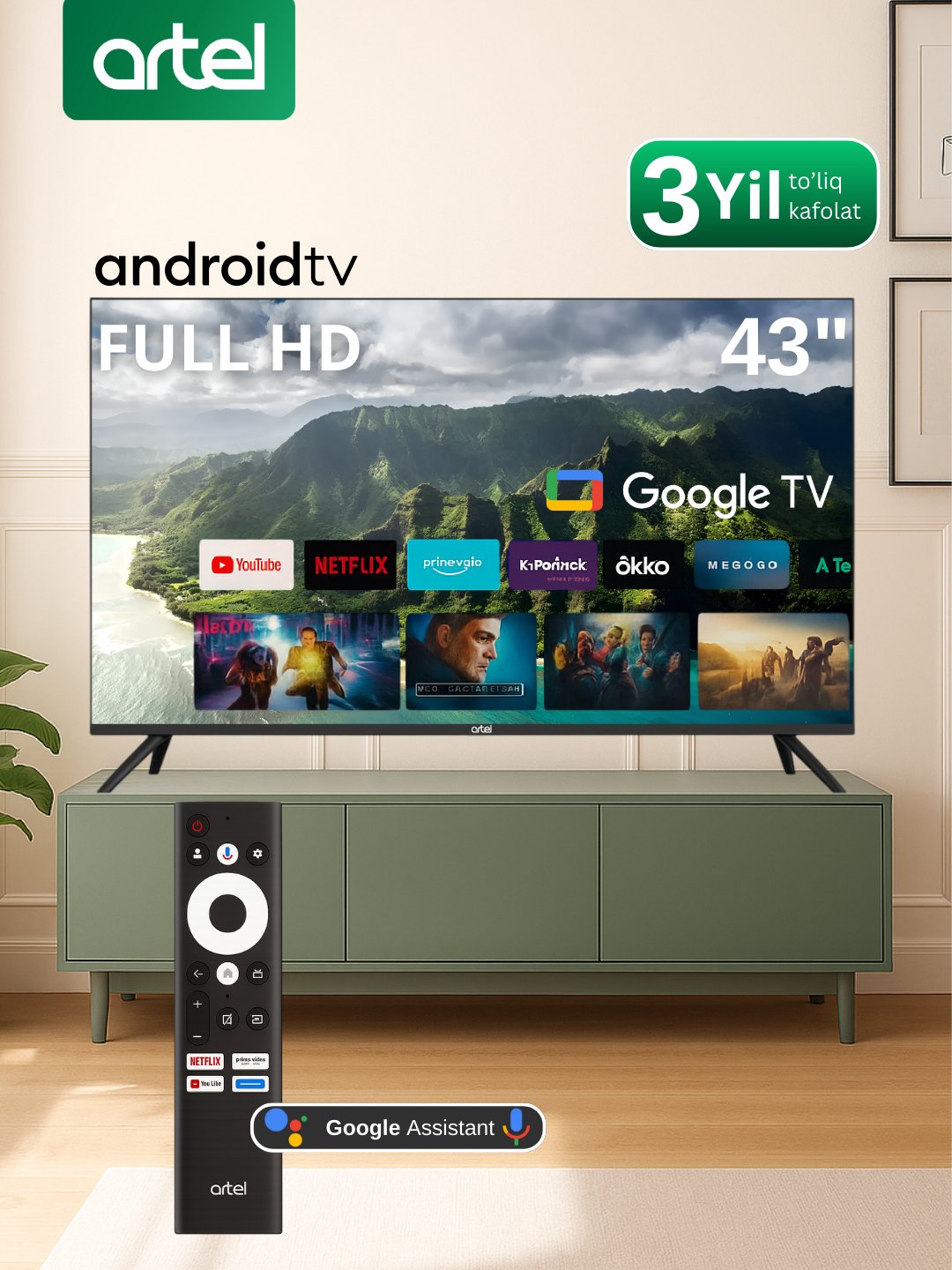 OPTIMAL GROWTH - Купить Телевизор Artel 43PFCH010 Smart TV, черный онлайн с доставкой в маркетплейсе alifshop.uz