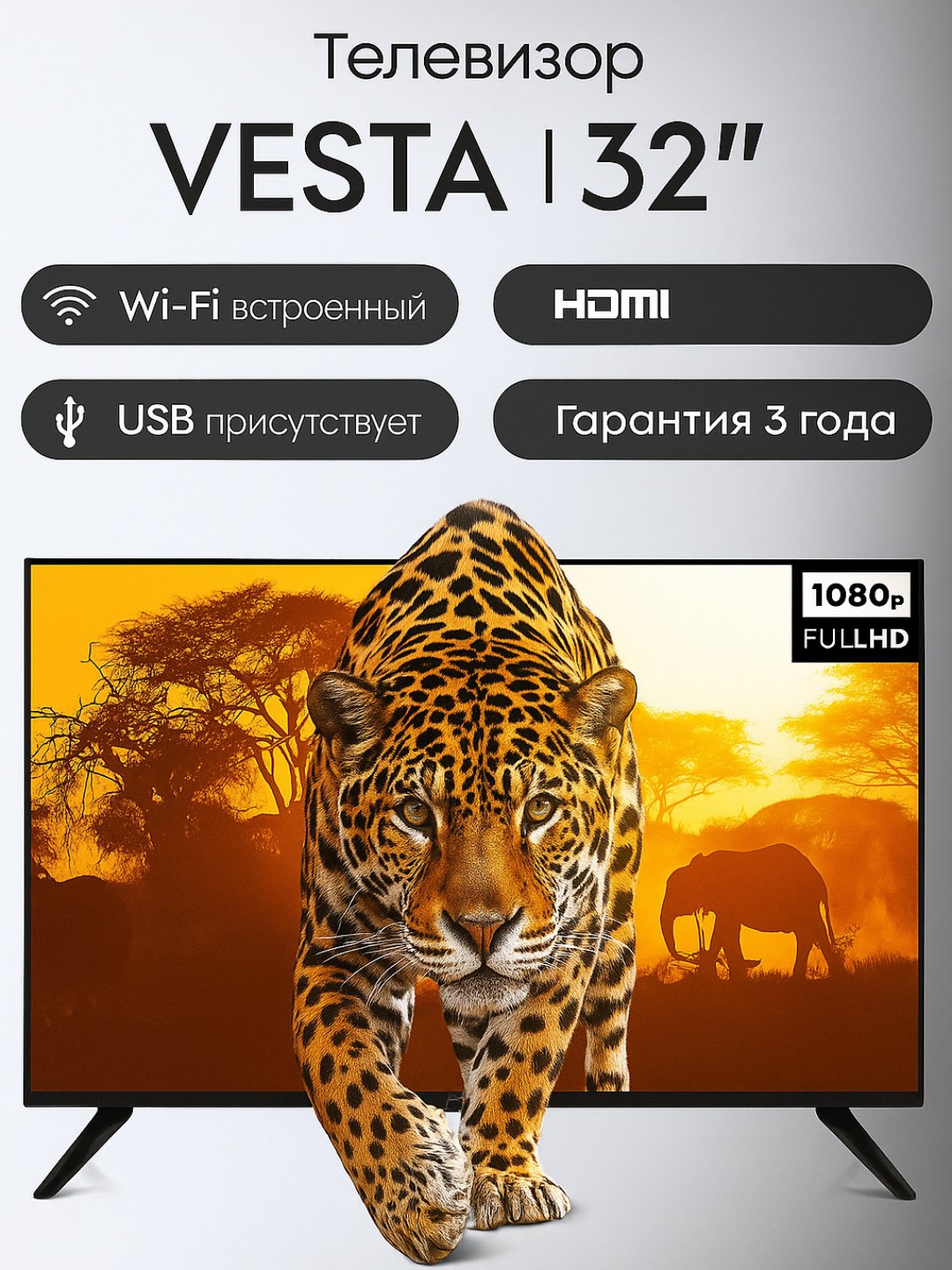 OPTIMAL GROWTH - Купить Телевизор Vesta 32NHN300 Smart TV, черный онлайн с доставкой в маркетплейсе alifshop.uz