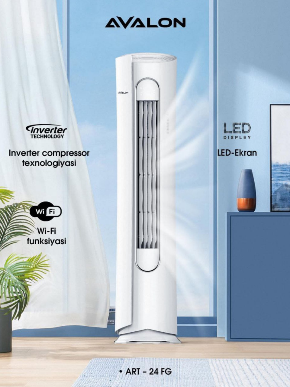 OPTIMAL GROWTH - Купить Кондиционер Avalon 24 BE Inverter, белый онлайн с доставкой в маркетплейсе alifshop.uz
