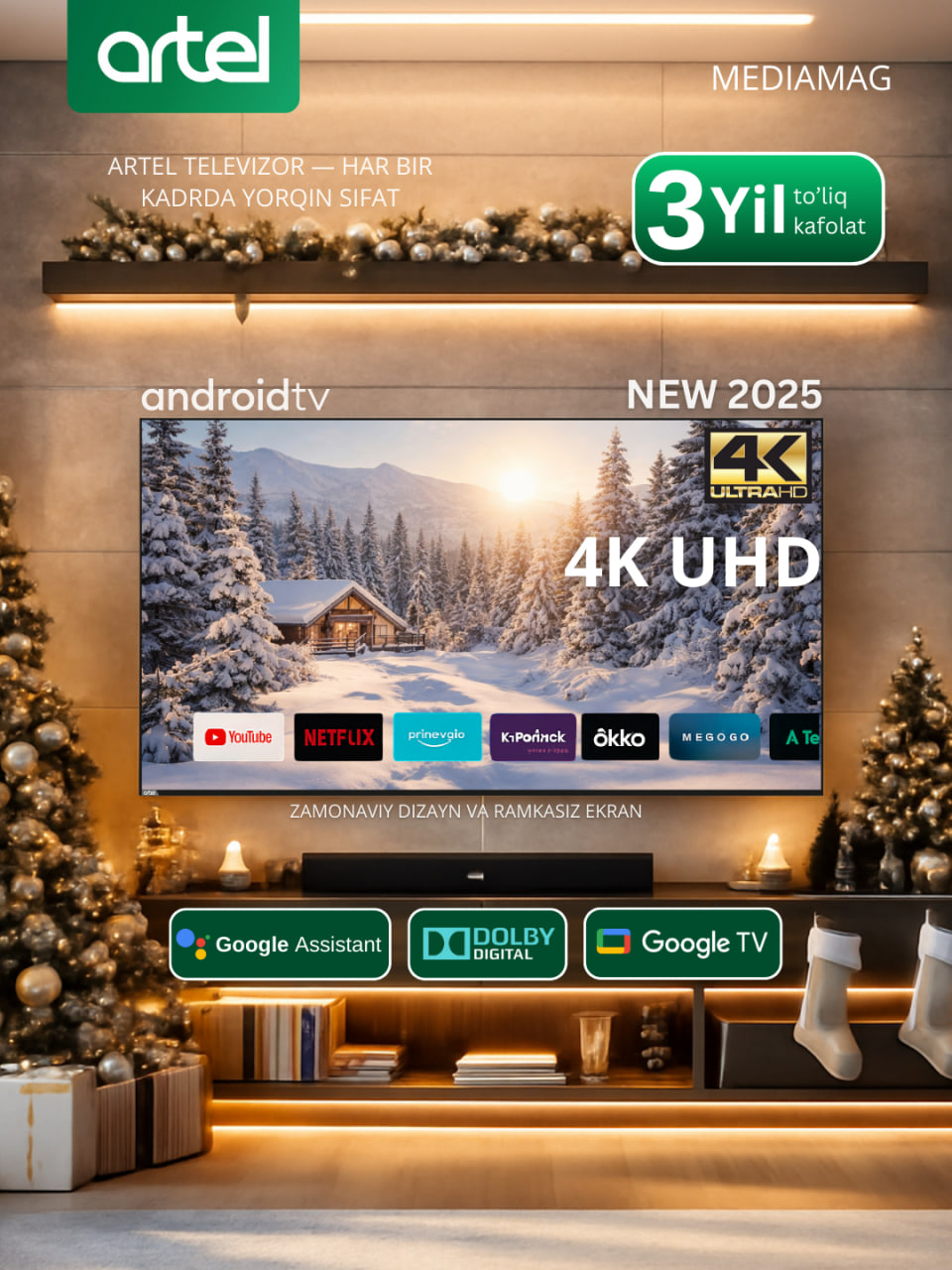 OPTIMAL GROWTH - Купить Телевизор Artel 43PUB100 Smart 4K, чёрный онлайн с доставкой в маркетплейсе alifshop.uz