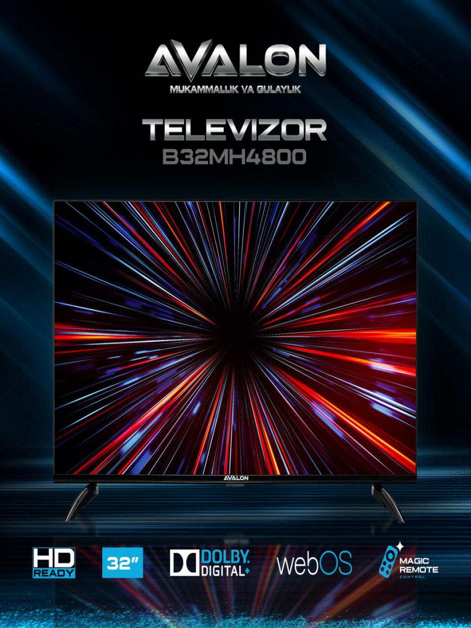 OPTIMAL GROWTH - Купить Телевизор Avalon B32MH4800 Smart TV , чёрный онлайн с доставкой в маркетплейсе alifshop.uz