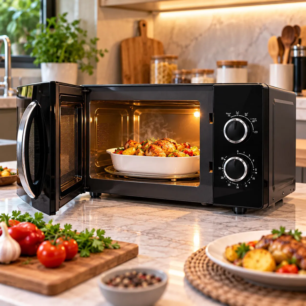 Микроволновая печь Emerald MOG-214, черный