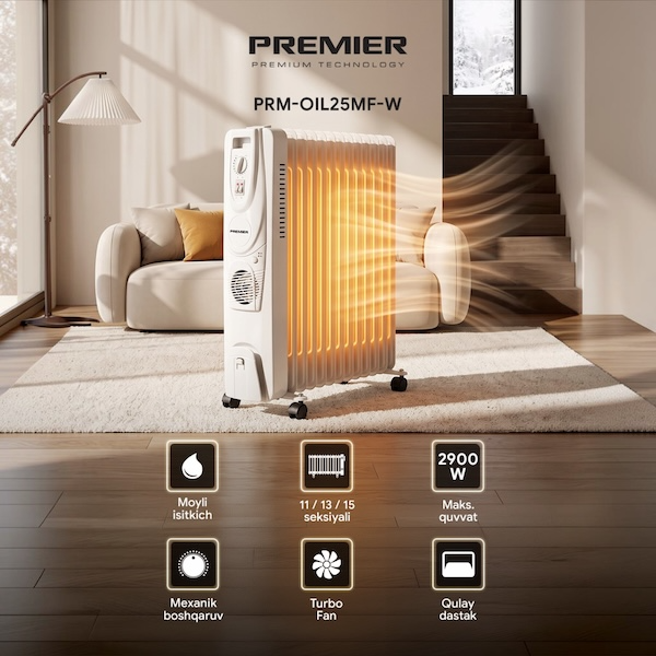 Обогреватель Premier OIL1125MF, Белый