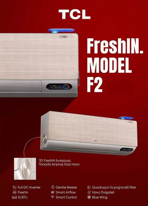 ASAN Store - Купить Кондиционер TCL 12 FreshIn Model F2 , бежевый онлайн с доставкой в маркетплейсе alifshop.uz